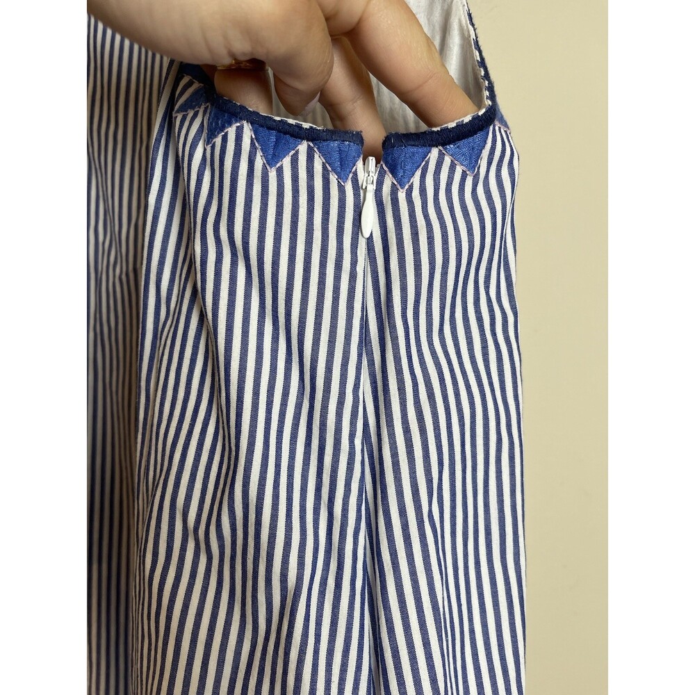 Vineyard Vines Women’s Striped Embroidered Dress 6 Summer Nautical - Picture 4 of 8